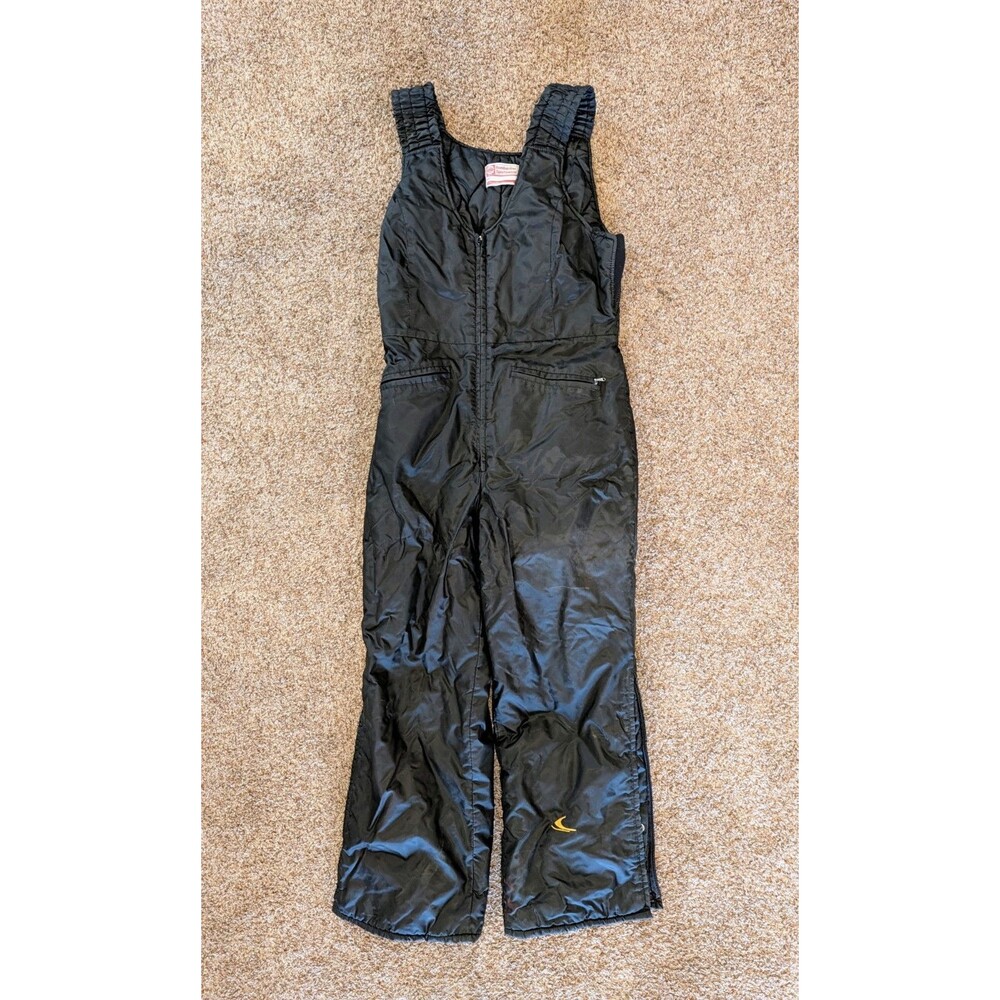 Vintage Bombardier Sportswear Snowmobile Bibs Pants Overalls Black Mens L